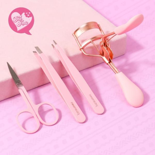 Set de pinza para cejas y rizador de pestañas y Tijerita, Beau Visage