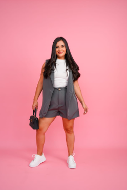 Set de Chaleco y Short Gris - Girlies