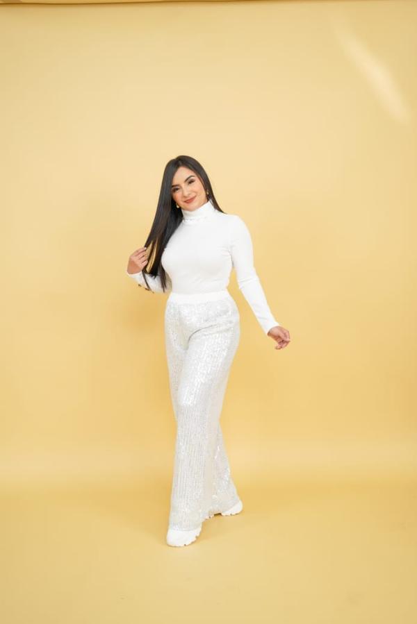 Pantalon Blanco, con lentejuelas - NYE