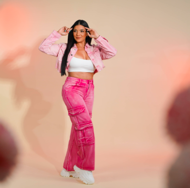 Jeans Cargo Fucsia - Denim by Naty Rodriguez
