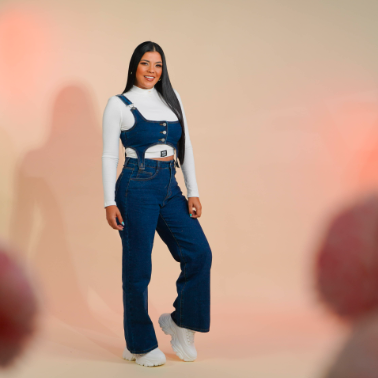 Enterizo de Mezclilla Azul - Denim by Naty Rodriguez