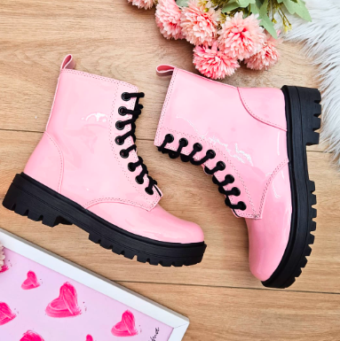 Botas Combat Rosadas