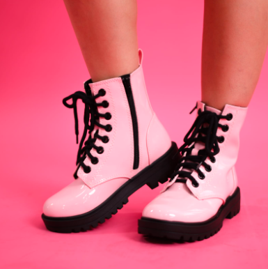 Botas Combat Rosadas