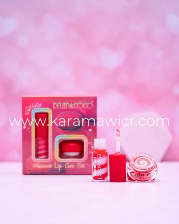 Macaron Dual Lip Set - Set de Balsamos hidratantes con Color Rojo
