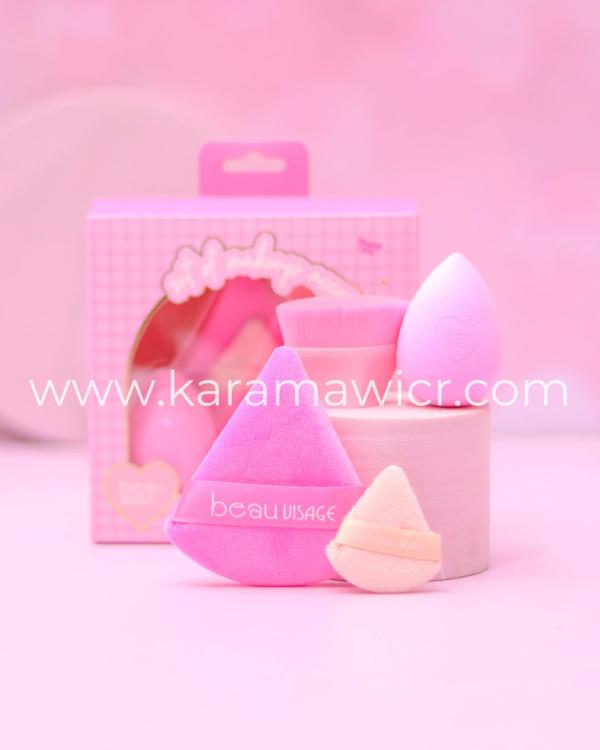Set de esponjas Beau Visage con Brocha Kabuki