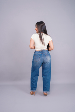 Jeans Azul Boyfriend, Mid waiste - Daily Basics