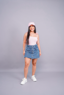 Short Enagua de Mezclilla Celeste - Daily Basics