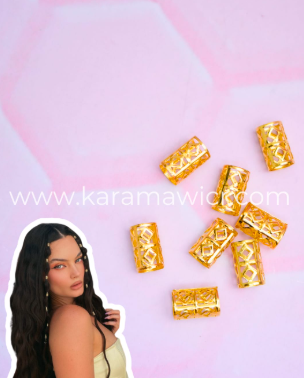 Accesorio para cabello/Tubitos Dorados