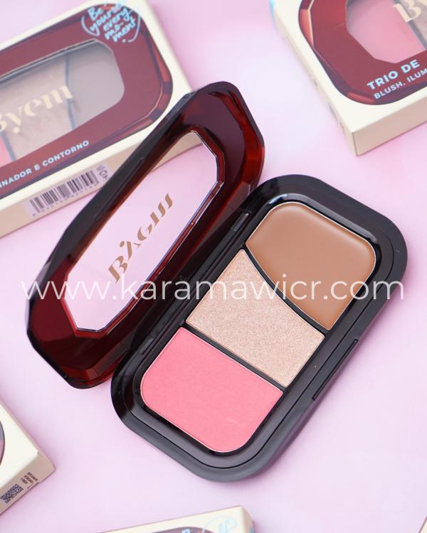 Paleta para fondo de maquillaje - rubor, iluminador y contorno - Cherry Wood - BYEM