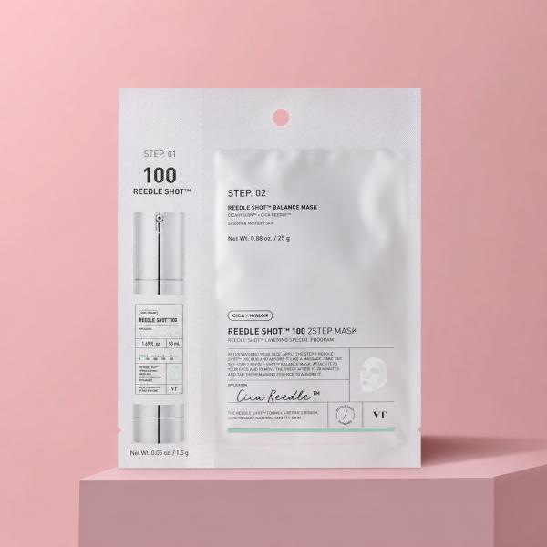 Mascarilla Facial de 2 pasos - Cica / micro agujas -  Reedle