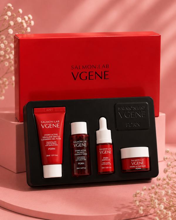 Kit Skin Care Travel VGENE Salmon Lab