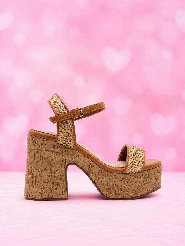 Sandalias Altas Serina Camel Promise