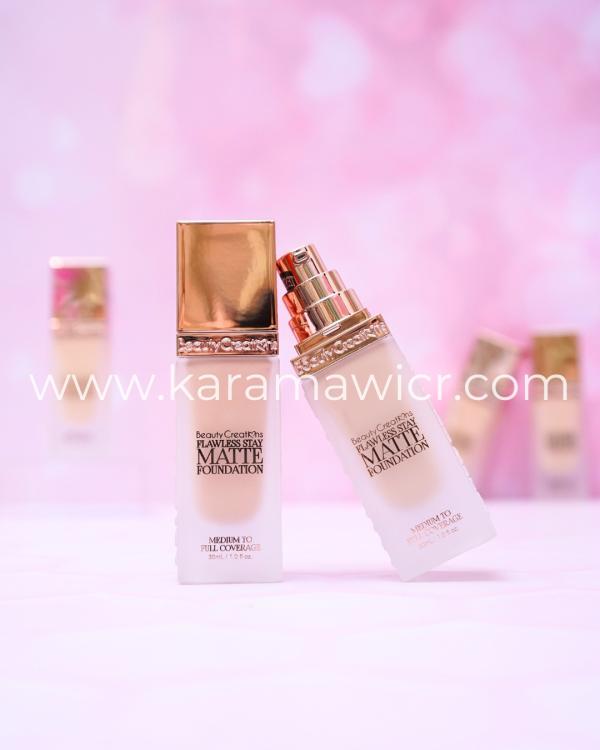 Base de maquillaje - Flawless Stay Matte - tonos fríos - Beauty Creations - 30 ml