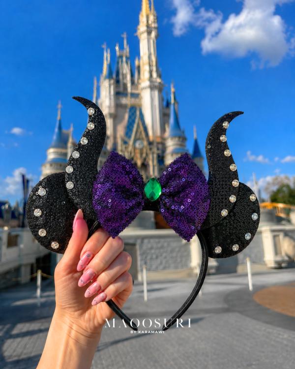 Diadema Negro con Morada, disney - Disney Magic by Naty Rodriguez – foto 1